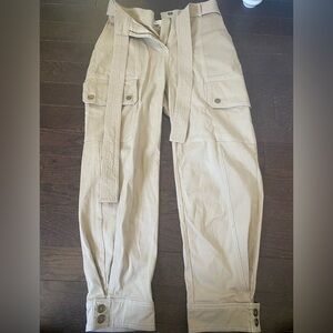 Women’s Moon River cuffed pocket pant with belt, size L
